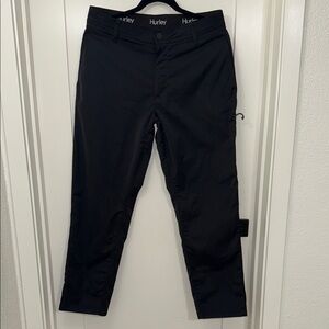 Hurley Stretch Moisture Wicking Tech Black Pant w/ Hidden Pocket SIZE 34X30